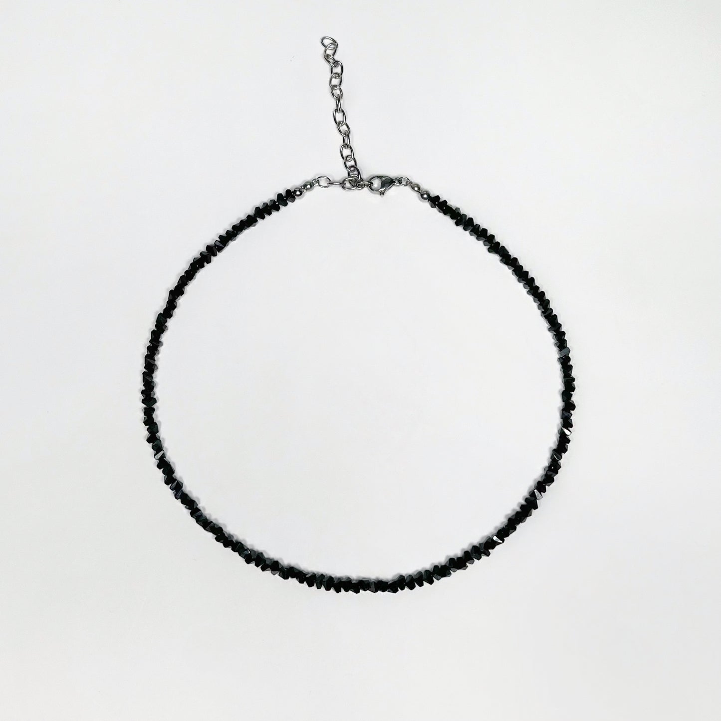 necklace, beaded necklace, stainless steel necklace, hypoallergenic jewelry,
gift for her, beaded chocker, choker dainty, black choker, black beaded choker necklace