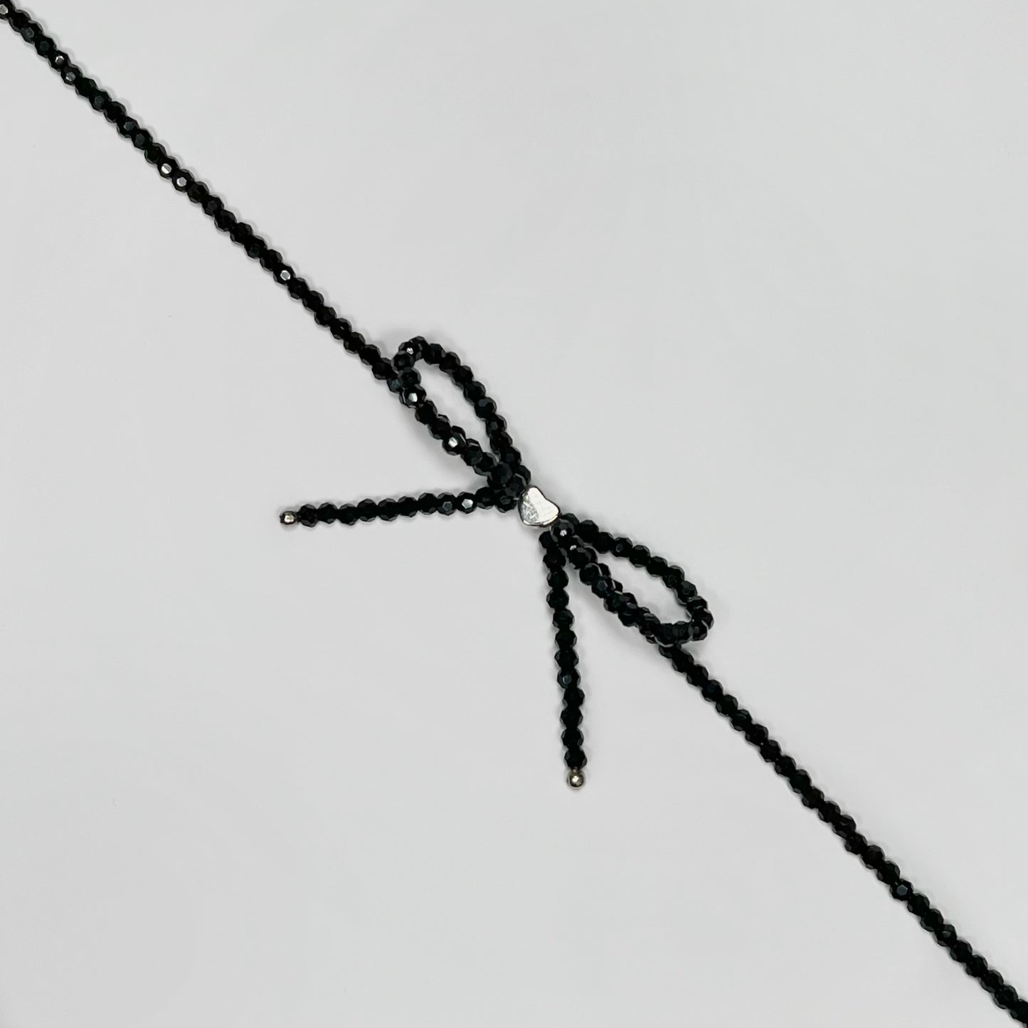 black beaded bow necklace, necklace, beaded necklace, stainless steel necklace, hypoallergenic jewelry,
gift for her, beaded chocker, choker dainty, black choker, black beaded choker necklace